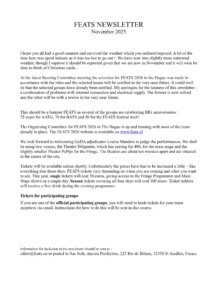 FEATS newsletter, November 2025